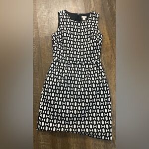 J. Crew Dress with Black and White Geometric Design